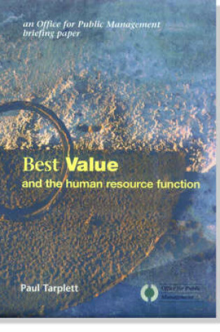 Cover of Bets Value and the Human Resources Function