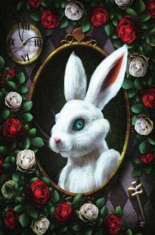 Cover of Alice in Wonderland Modern Journal - Inwards White Rabbit