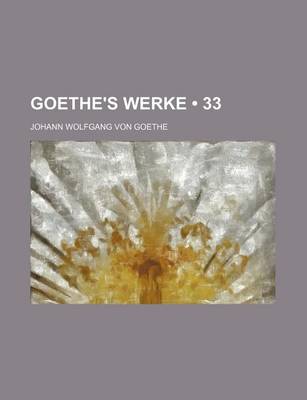 Book cover for Goethe's Werke (33)