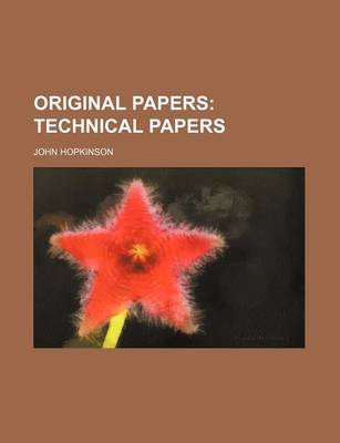 Book cover for Original Papers; Technical Papers