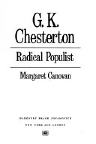 Cover of G.K.Chesterton