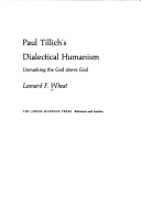 Book cover for Paul Tillich's Dialectical Humanism