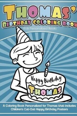 Cover of Thomas's Birthday Coloring Book Kids Personalized Books
