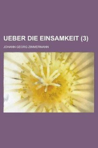 Cover of Ueber Die Einsamkeit (3 )