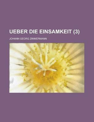 Book cover for Ueber Die Einsamkeit (3 )