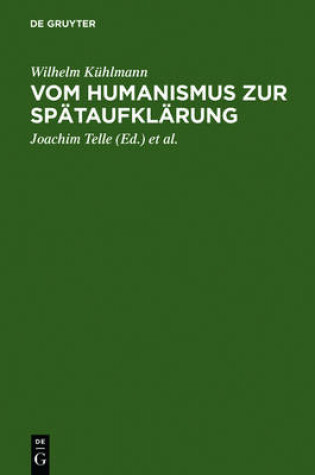 Cover of Vom Humanismus Zur Spataufklarung