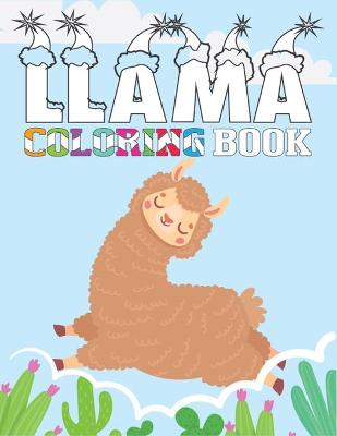 Book cover for Llama Coloring Book