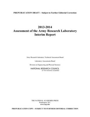 Book cover for 2013-2014 Assessment of the Army Research Laboratory
