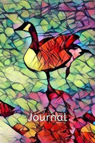 Cover of Cute Canadian Goose in Blue Purple Lake Bird Lovers Pretty Blank Lined Journal for Daily Thoughts Notebook Diary for Women for Ladies