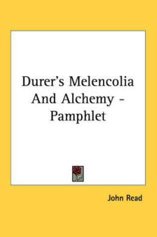 Cover of Durer's Melencolia and Alchemy - Pamphlet