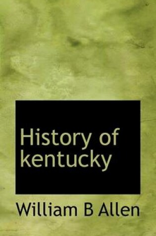 Cover of History of Kentucky