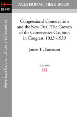 Cover of Congressional Conservatism and the New Deal