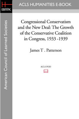 Book cover for Congressional Conservatism and the New Deal