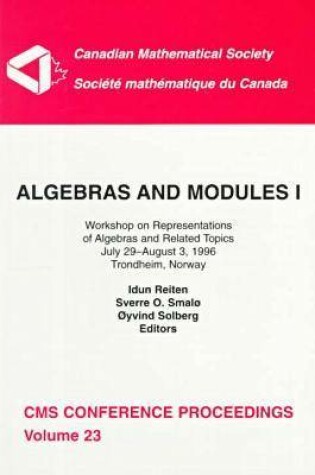 Cover of Algebras and Modules, Volume 1