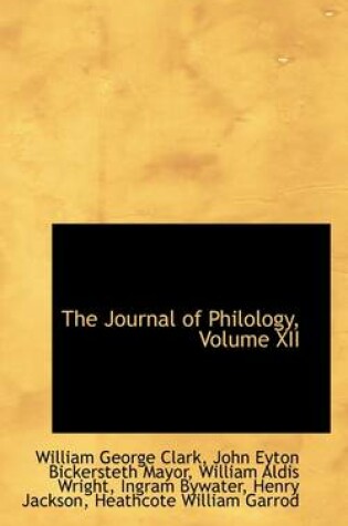 Cover of The Journal of Philology, Volume XII