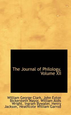 Book cover for The Journal of Philology, Volume XII