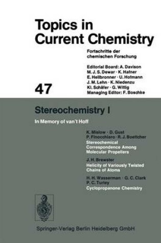 Cover of Stereochemistry 1