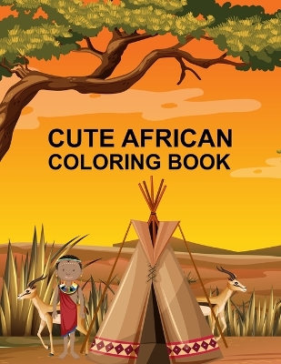 Book cover for Cute African coloring book