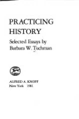 Cover of Practicing History