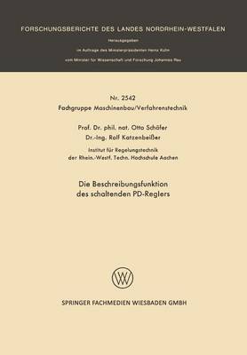 Book cover for Die Beschreibungsfunktion Des Schaltenden Pd-Reglers