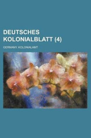 Cover of Deutsches Kolonialblatt (4 )