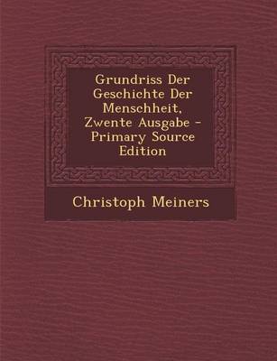 Book cover for Grundriss Der Geschichte Der Menschheit, Zwente Ausgabe