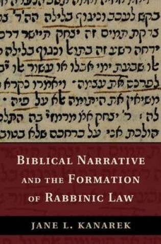 Cover of Biblical Narrative and the Formation of Rabbinic Law