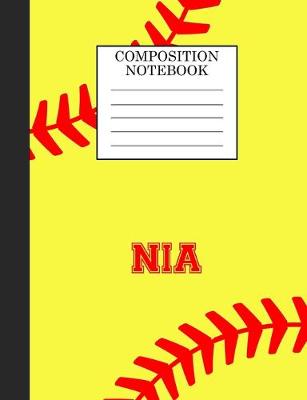 Book cover for Nia Composition Notebook