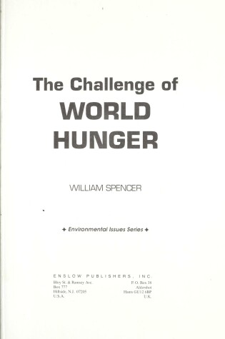 Cover of Challenge of World Hunger