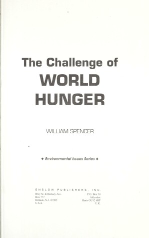 Book cover for Challenge of World Hunger