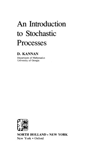 Cover of Introduction to Stochastic Processes