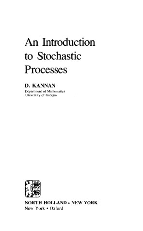 Book cover for Introduction to Stochastic Processes