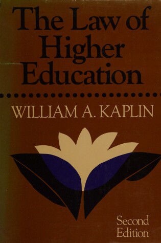 Cover of Law of Higher Education