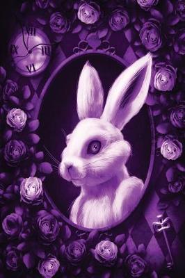 Book cover for Alice in Wonderland Modern Journal - Inwards White Rabbit (Purple)