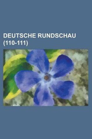 Cover of Deutsche Rundschau (110-111)