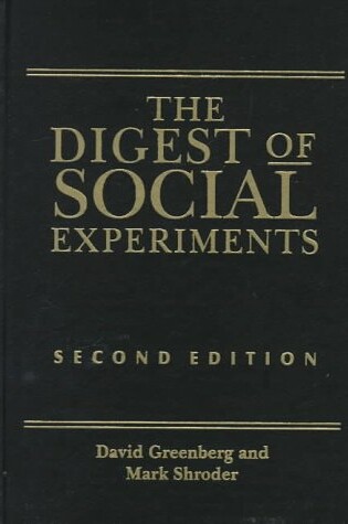 Cover of The Digest of Social Experiments