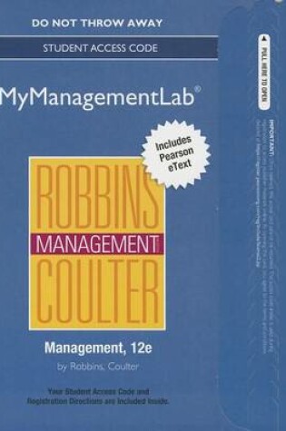 Cover of NEW MyLab Management with Pearson eText -- Access Card -- for Management