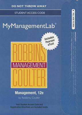 Book cover for NEW MyLab Management with Pearson eText -- Access Card -- for Management