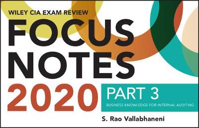 Book cover for Wiley CIA Exam Review 2020 Focus Notes, Part 3