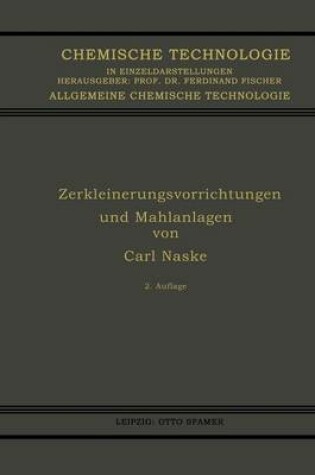 Cover of Zerkleinerungsvorrichtungen Und Mahlanlagen