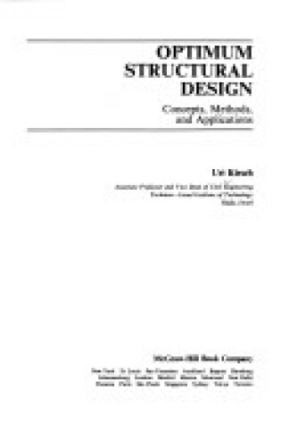 Cover of Optimum Structural Design