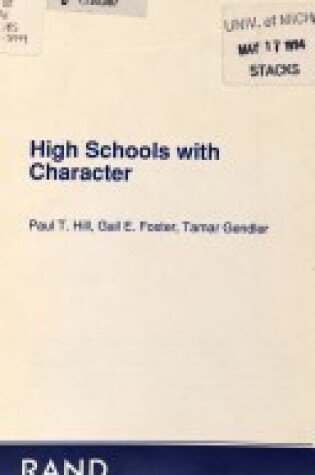 Cover of High Schools with Character