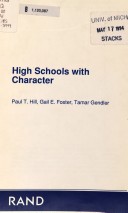 Book cover for High Schools with Character