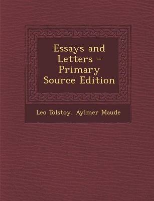Book cover for Essays and Letters - Primary Source Edition