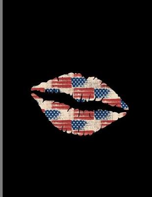 Book cover for Kiss Mark Lips Patriotic American Girl Flag