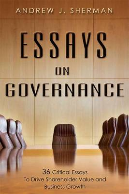 Book cover for Essays On Governance