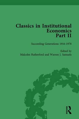 Book cover for Classics in Institutional Economics, Part II, Volume 6