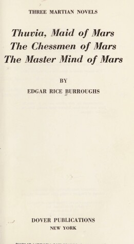Book cover for Three Martian Novels