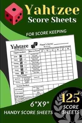 Book cover for Yahtzee Score Sheets