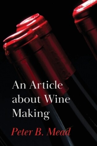 Cover of An Article About Wine Making